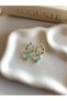 Women's Steel Blue Crystal Stone Geometric Earrings