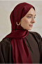 Evening Dress Janjan Shiny Satin Textured Hijab Evening Dress Chiffon Shawl - 4