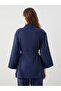 Shawl Collar Oversize Muslin Women's Kimono - 4