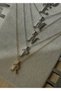Steel Thin Letter Necklace - R - 2