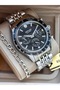 Functions Active, in Stylish Box, Silver Steel Cord, Black Dial, Men's Wristwatch with Calendar + Chain Bracelet - 4