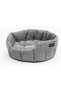 Earth Bound Pet Bed Large - Grey - Premium Waterproof Cushion Bed with Sustainable Filling & Durable Exterior – 70 x 60 x 25 cm