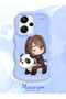 Redmi Note 13 Pro Plus 5g Compatible Case Camera Protector Blue Silicone Couple Phone Case Panda Pattern - 2