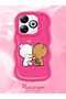 Infinix Smart 8 Pro Compatible Case Camera Protector Red Silicone Couple Phone Case Cute Pattern - 2