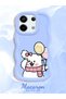 Redmi Note 13 Pro 5g Compatible Case with Camera Protector Blue Silicone Couple Phone Case Cat Pattern - 2