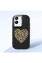 Vivo Y28 Compatible Case Camera Protector Black Silicone Couple Phone Case Heart Pattern
