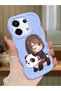 حافظة متوافقة مع هاتف Redmi Note 13 Pro 5G، حافظة حماية للكاميرا من السيليكون الأزرق، حافظة هاتف بنمط الباندا