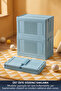 "Medium" Portable Organizer Box 30 Lt with Lid, Foldable, Stackable Multi-Purpose Storage Bin - 7