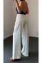 Marina Lycra Linen Blend Wide Leg Trousers - 4