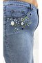 Plus Size Denim Stoned Pencil Skirt - 6