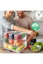 10 Pack Fridge Organizers, Stackable Refrigerator Organizer Bins with Lids, BPA-Free Clear Fridge Storage Containers for Fruit, Vegetable, Food, Drinks, Cereals, Storage Bins - 5