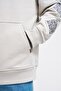 Men's Patched Ethnic Hooded Sweatshirt Space Gray - 3