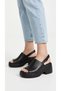 Tazel Women's White Leather Mini Platform Sole Thick Heeled Open Front Square Toe Heeled Sandals - 7