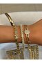 Round Plate Star Detailed Bracelet - 4