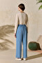 Blue Half Elasticated Trousers - 6