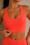 Women's Dark Orange Sports Bra Crop Top