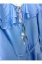 Luna Ruffle Collar Two-Piece Suit with Trousers Blue - 3