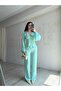 Indigo Spanish Sleeve Blouse Pants Women's Set