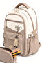 18823-3001 School Bag with Pen Holder Middle School High School University Multi-Compartment Bag Brown - 2