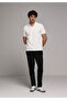 Regular Fit Mid Waist Straight Leg Men's Black Trousers