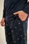 Men's Just Breathe Navy Blue Long Sleeve Pajama Set Ar3853-S-V1 - 6