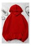 Women's Hooded Back Printed Relaxed Fit Sweatshirt - 2