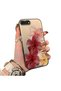 حافظة هاتف متوافقة مع هاتف iPhone 8 Plus مصنوعة من السيليكون وذات حافة صلبة وخلفية صلبة بنمط زهور