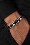 Men's Steel Bracelet Black Silver Color Screw Model Steel Men's Bracelet - 2