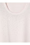 Lcw Everyday Pink U-Neck Stoned Soft Touch Women's Undershirt - 2