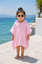 Pink Color Muslin Poncho |   Children's Poncho - 2