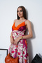 Full Length Straps Double Breasted Me Gathered Viscose Dress - 4