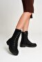 L04 Emerald Women's Lace-Up Thick Soled Zippered Boots Shoes - 4