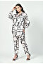 Abstract Geometric Line Art Co-Ord Set Japanese Satin Modest Wear - 4
