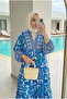 Women's Ottoman-Inspired Patterned Hijab Dress (Unlined) - 2