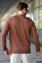 Brown 100% Cotton Slim Fit Men's T-Shirt E7187 - 2