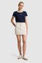 Women's Navy Blue Crew Neck T-Shirt 50323547-Vr033 - 4