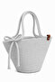 Lola Bow Detailed Straw Handbag Natural Weave Summer Beach, Daily Stylish Design Bag - 3