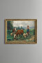 Shepherdess with Her Herd - Vintage Patterned Painting - Fine Model