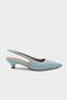 Clint Buckle Pointed Toe Women's Baby Blue Heeled Shoes