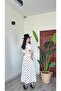 Polka Dot Short Sleeve Buttoned Belted Maxi Length Shirt Collar Very Stylish Comfortable Dress - 2