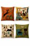 House Cat Patterned 4-Piece Throw Pillow Cover Set - 3