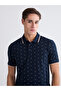 Esvab • Modern & Distinctive Devrik Roba Collar Embroidered Pique Men's T-Shirt
