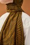 Riva Shawl Tencel Boston Fern Green Brown - 5