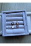 Yıldız Sede F Stone Steel Hoop Earrings Handmade