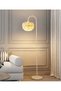 Cream Metal Feather Floor Lamp 1550mm, E27 Foot Switch, 3 Color Temperature, Modern Minimalist Standing Lamp - 4