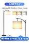 Floor Lamp Modern Floor Lamp with 9W 3 Color Temperatures Bulb Metal Standing Lamp with Adjustable Hanging Lampshade