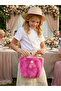 Plush Bag with Rope Strap 25 cm X 25 cm Pink Minimalist Phone Bag and Shoulder Bag / Hangable Wallet Phone Wallet - 2