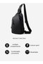 Sling Crossbody Bag Small Shoulder Backpack for Men Waterproof Slim Chest Bags Casual Daypack for Travel Cycling - 8