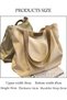 Women's Shoulder Tote Bag Canvas Handbag Large Capacity Bucket Bag Fashionable Travel Messenger - 4