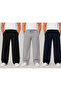 Economic Package: 3-Piece Black Gray Navy Blue Wide-Leg Men's Sweatpants Seasonal